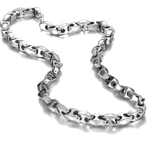 URBAN JEWELRY Stunning Men's Tungsten 22 Inches Silver Toned Link Chain Necklace in Saudi Arabia