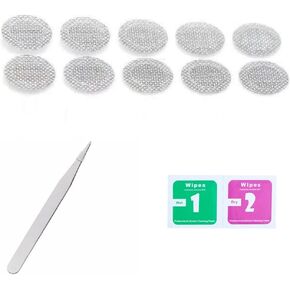 10 Pack Earbuds Mesh Filter Replacement Keep Clean Self Adhesive Metal Fine Net Cover Screen for Baseus Redmi Buds Sony WF-1000XM5 AudioTechnica in-Ear Earphone Headphone Diameter 4.3mm