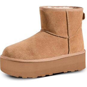 Platform Mini Boots Snow Boots for Women Winter Slippers Boots Non-slip and Waterproof Lightweight Comfortable Stay Warm