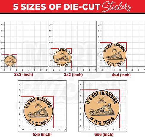 (3Pcs) It's Not Hoarding If Its Tools Stickers, 2" Funny Carpenter Wood Worker Die-Cut Waterproof Vinyl Sticker for Hard Hat Laptop Water Bottle Phone Kindle Decal Stuff Gifts for Woodworker 2 Inches in Kuwait