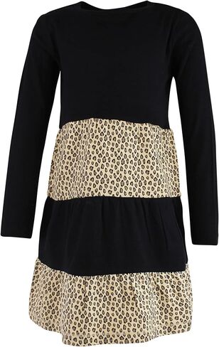 هدسون بيبي فساتين قطنية للفتيات الصغيرات، الفهد والقلوب، 5T in Kuwait