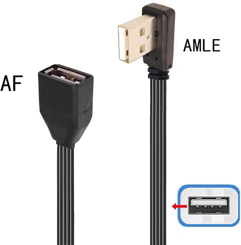 USB Extension Cable USB Device with The USB 2.0 Port of Your PC, Notebook, or USB This 90 Degree USB Cable is USB Male to Female Data Cable Left and Right UP Angle (AMLE-AF, 10CM) in Kuwait