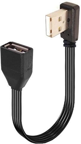USB Extension Cable USB Device with The USB 2.0 Port of Your PC, Notebook, or USB This 90 Degree USB Cable is USB Male to Female Data Cable Left and Right UP Angle (AMLE-AF, 10CM) in Kuwait