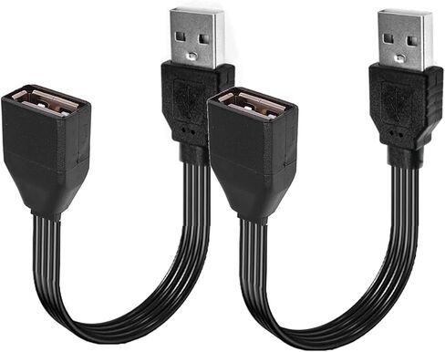 USB Extension Cable USB Device with The USB 2.0 Port of Your PC, Notebook, or USB This 90 Degree USB Cable is USB Male to Female Data Cable Left and Right UP Angle (AMLE-AF, 10CM) in Kuwait