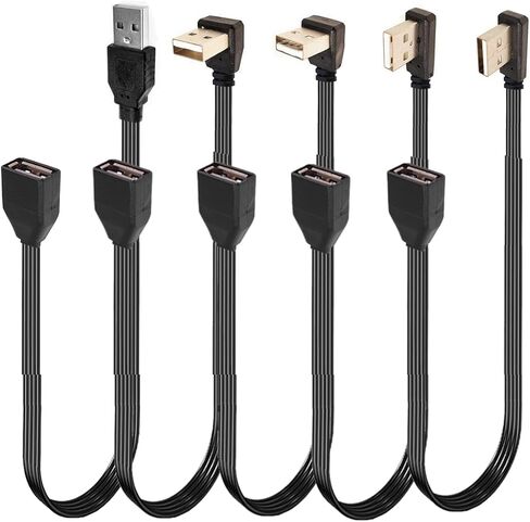 USB Extension Cable USB Device with The USB 2.0 Port of Your PC, Notebook, or USB This 90 Degree USB Cable is USB Male to Female Data Cable Left and Right UP Angle (AMLE-AF, 10CM) in Kuwait