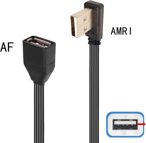 USB Extension Cable USB Device with The USB 2.0 Port of Your PC, Notebook, or USB This 90 Degree USB Cable is USB Male to Female Data Cable Left and Right UP Angle (AMLE-AF, 10CM) in Kuwait