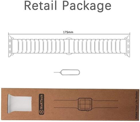 Ceramic Link Bracelet Band for Apple Watch 10/9/Ultra 2/SE/8/7[2024] (46mm/45mm/44/49mm,White) in Saudi Arabia