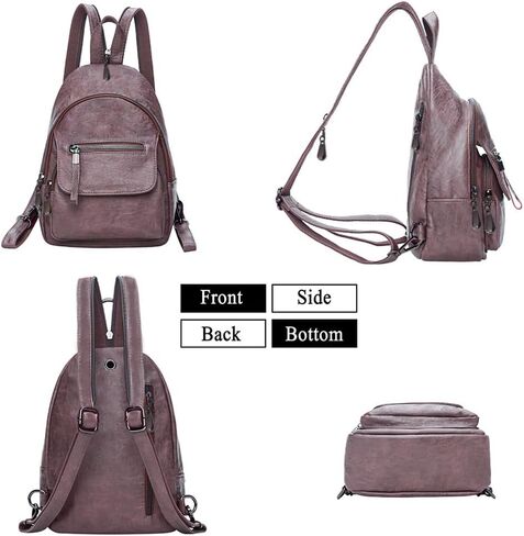 Small Backpack Purse for Women Fashion PU Leather Backpack Convertible Ladies Sling Bag in Kuwait