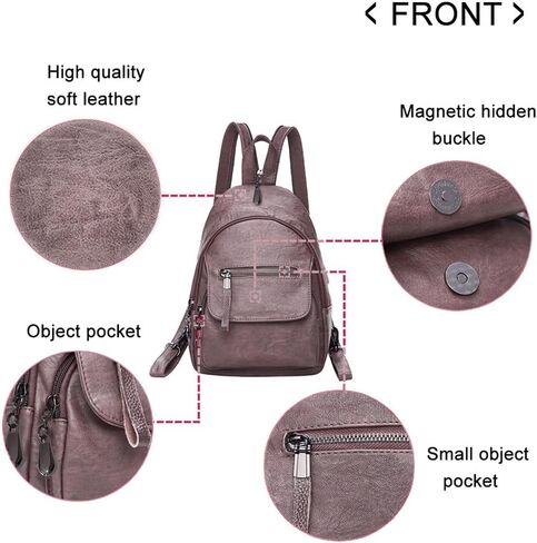Small Backpack Purse for Women Fashion PU Leather Backpack Convertible Ladies Sling Bag in Kuwait