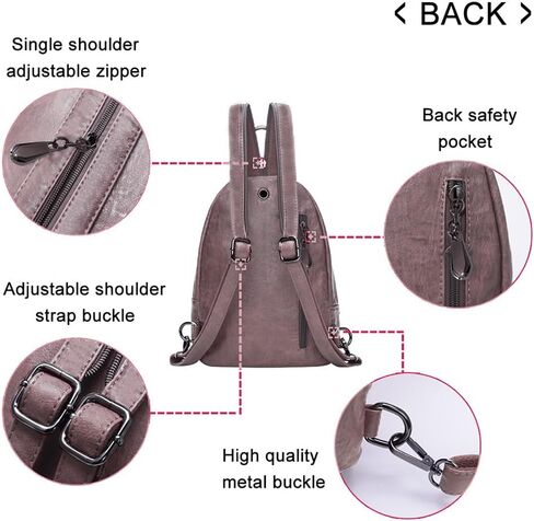 Small Backpack Purse for Women Fashion PU Leather Backpack Convertible Ladies Sling Bag in Kuwait