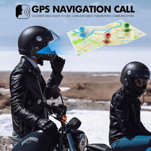 iFCOW دراجة نارية الاتصال الداخلي، V6 بلوتوث خوذة دراجة نارية الاتصال الداخلي 1500M 850mAh سماعة 6 راكبين لركوب IP65 للماء الترابية دراجة الثلج سماعة الرأس in Kuwait