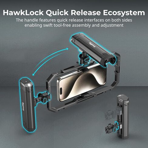 SmallRig Rotatable Bilateral Quick Release Side/Top Handle for SmallRig HawkLock Quick Release Ecosystem for Smartphones 4842 in Saudi Arabia