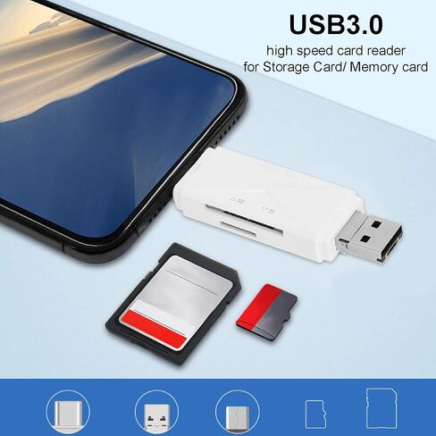 محرك فلاش USB C 3.1، متعدد الوظائف من النوع C OTG USB محرك الإبهام المزدوج فتحة بطاقة Sim للهواتف أندرويد والأجهزة اللوحية وأجهزة الكمبيوتر in Kuwait