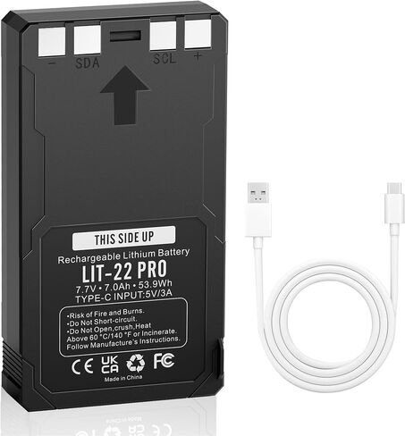 7000mAh lit-22 pro Rechargeable Lithium Battery Pack, Replacement for Spypoint Battery Pack (7.7V/7.0Ah), Compatible with Cellular Trail Cameras Flex-M Flex G-36 Flex-Plus Flex-S (1PCS) in Kuwait