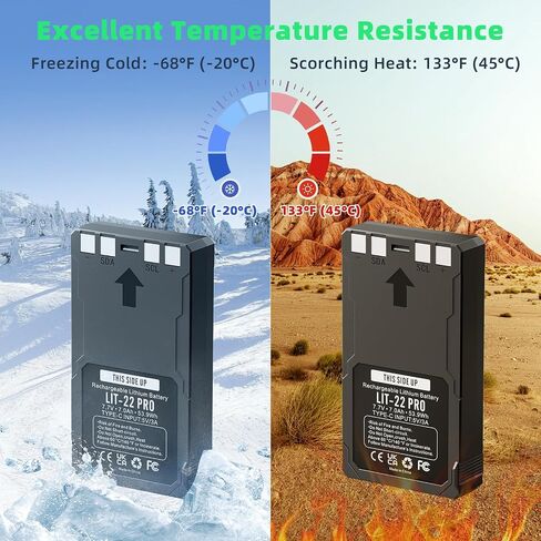 7000mAh lit-22 pro Rechargeable Lithium Battery Pack, Replacement for Spypoint Battery Pack (7.7V/7.0Ah), Compatible with Cellular Trail Cameras Flex-M Flex G-36 Flex-Plus Flex-S (1PCS) in Kuwait