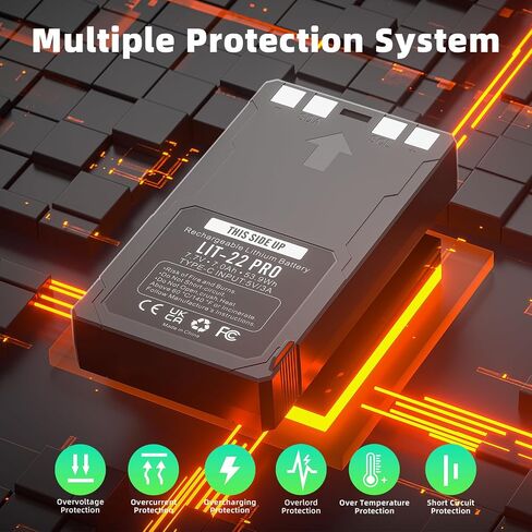 7000mAh lit-22 pro Rechargeable Lithium Battery Pack, Replacement for Spypoint Battery Pack (7.7V/7.0Ah), Compatible with Cellular Trail Cameras Flex-M Flex G-36 Flex-Plus Flex-S (1PCS) in Kuwait