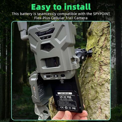 7000mAh lit-22 pro Rechargeable Lithium Battery Pack, Replacement for Spypoint Battery Pack (7.7V/7.0Ah), Compatible with Cellular Trail Cameras Flex-M Flex G-36 Flex-Plus Flex-S (1PCS) in Kuwait