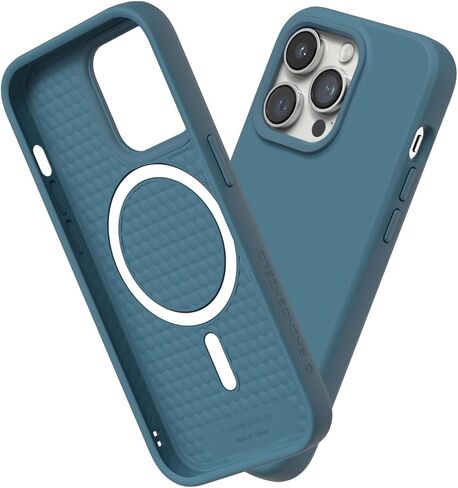 RhinoShield SolidSuit Case Compatible with Magsafe for [iPhone 14 Pro Max] Shock Absorbent Slim Design Protective Cover with Premium Matte Finish 3.5M / 11ft Drop Protection - Ocean Blue in Saudi Arabia