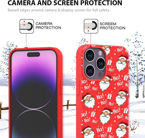 حافظة هاتف آيفون 15 برو ماكس لعيد الميلاد سانتا كلوز، تصميم عيد الميلاد ناعم لطيف أحمر جميل ولطيف ومرن غطاء هاتف واقٍ لهاتف آيفون 15 برو ماكس in Kuwait