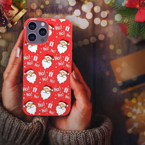 حافظة هاتف آيفون 15 برو ماكس لعيد الميلاد سانتا كلوز، تصميم عيد الميلاد ناعم لطيف أحمر جميل ولطيف ومرن غطاء هاتف واقٍ لهاتف آيفون 15 برو ماكس in Kuwait