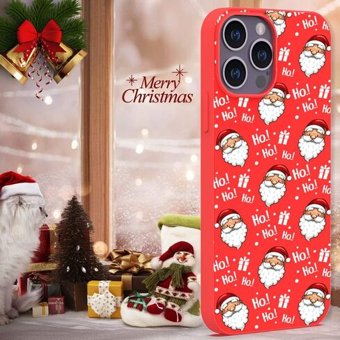 حافظة هاتف آيفون 15 برو ماكس لعيد الميلاد سانتا كلوز، تصميم عيد الميلاد ناعم لطيف أحمر جميل ولطيف ومرن غطاء هاتف واقٍ لهاتف آيفون 15 برو ماكس in Kuwait