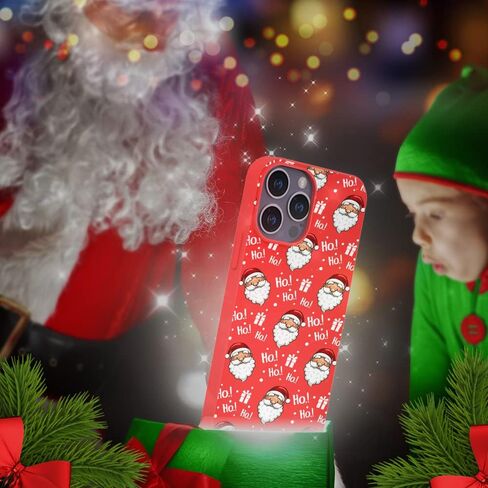 حافظة هاتف آيفون 15 برو ماكس لعيد الميلاد سانتا كلوز، تصميم عيد الميلاد ناعم لطيف أحمر جميل ولطيف ومرن غطاء هاتف واقٍ لهاتف آيفون 15 برو ماكس in Kuwait