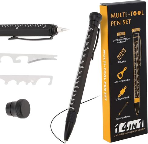 Gifts 14 in 1 Pens for Men, TGGAML Multi Tools Pen EDC Unique Gadget as Christmas, Valetentine's Day, Father' Day, Birthday Pens Gifts for Dad, Boyfriends in Saudi Arabia