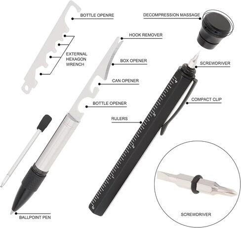 Gifts 14 in 1 Pens for Men, TGGAML Multi Tools Pen EDC Unique Gadget as Christmas, Valetentine's Day, Father' Day, Birthday Pens Gifts for Dad, Boyfriends in Saudi Arabia