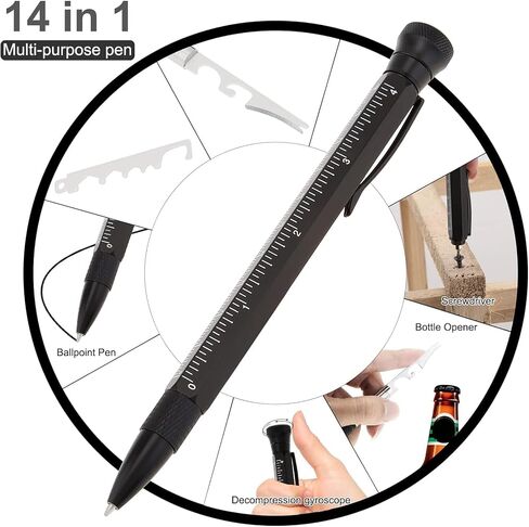 Gifts 14 in 1 Pens for Men, TGGAML Multi Tools Pen EDC Unique Gadget as Christmas, Valetentine's Day, Father' Day, Birthday Pens Gifts for Dad, Boyfriends in Saudi Arabia