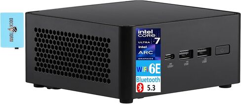ASUS NUC 14 Pro Tall AI Powered Mini Desktop (Intel Ultra 7-155H, Intel Arc, 64GB DDR5, 512GB PCIe SSD + 1TB HDD, 2 Thunderbolt 4, WiFi 6E, Bluetooth 5.3, Win 11 Home) w/DKZ USB Port Expander in Saudi Arabia