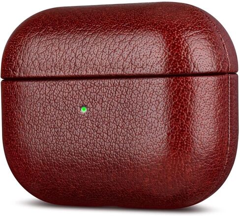 Leather Case - for AirPods Pro 2 Case Cover - Selected Skin-Friendly Leather, Carbon Fibre Texture, Handmade Drop Protective Hard Cover for AirPods Pro 2nd Generation Earbuds - White in Saudi Arabia