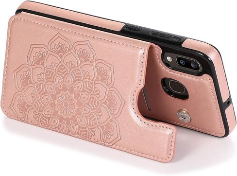 Asuwish Compatible with Samsung Galaxy A11 Case and Tempered Glass Screen Protector Cover Cell Card Holder Slot Kickstand Flip Folio Phone Cases for Glaxay A 11 Gaxaly 11A Samsunga11phone Rose Gold in Saudi Arabia