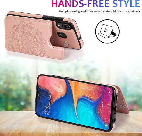 Asuwish Compatible with Samsung Galaxy A11 Case and Tempered Glass Screen Protector Cover Cell Card Holder Slot Kickstand Flip Folio Phone Cases for Glaxay A 11 Gaxaly 11A Samsunga11phone Rose Gold in Saudi Arabia