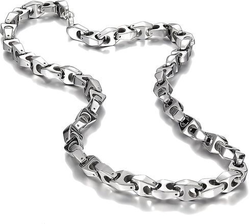URBAN JEWELRY قلادة من التنغستن للرجال مقاس 22 بوصة مصنوعة من الفضة in Kuwait
