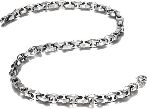 URBAN JEWELRY قلادة من التنغستن للرجال مقاس 22 بوصة مصنوعة من الفضة in Kuwait