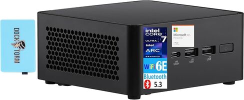 كمبيوتر مكتبي صغير ASUS NUC 14 Pro طويل القامة يعمل بالذكاء الاصطناعي (Intel Ultra 7-155H، Intel Arc، 32GB DDR5، 1 تيرابايت PCIe SSD + 1 تيرابايت HDD، 2 Thunderbolt 4، WiFi 6E، Win 11 Home) مع MS 365 Personal، موسع منفذ USB DKZ in Saudi Arabia