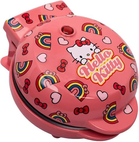 Uncanny Brands Hello Kitty Mini Waffle Maker - Cook With Your Favorite Kitty Character in Kuwait