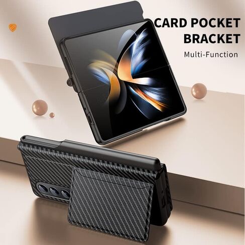 Wallet Case for Samsung Galaxy Z Fold 3 with S Pen Holder and Kickstand, Artificial Leather Fully Wrapped Noble and Elegant Fully Protected Hard Case (Brown) in Saudi Arabia