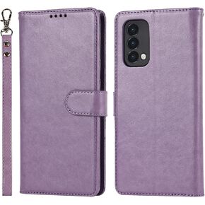 Ｈａｖａｙａ for OnePlus Nord N200 5G Case Wallet with Card Holder,for n200 Phone case for Women,for nord n200 5g case with Wrist Lanyard,Flip Cell Phone case PU Leather for Men - Rose Gold