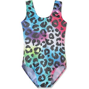 Gymnastics Leotards for Toddler Girls Dance Ballet Outfits Sleeveless Unitard Bodysuits Sparkly Rianbow Galaxy Quicky Dry