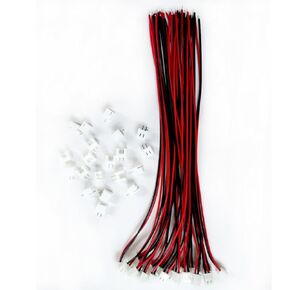 BOJOUL for 20 Sets JST XH 2.54mm 2 Pin Male Connector and 26AWG Female Connector Plug with Wire Cable 20cm Used in PCB Toys Household Appliances etc