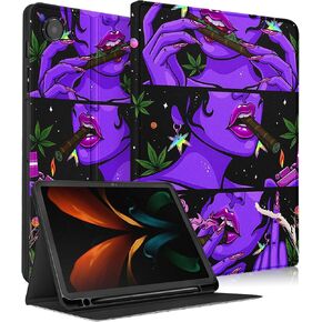 for Samsung Galaxy Tab A8 Case 10.5 Inch Kids Cute Cool Folio Women Girls Teen Boys Sun Moon Black Design Fashion Tablet Cover for Samsung A8 Tab Cases SM-X200/X205/X207