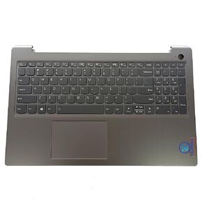 Replacement Laptop Upper Case Palmrest Backlit Keyboard Touchpad Assembly Part for Lenovo ideapad 3-15ADA6 3-15ITL6 3-15ALC6 5CB1B65660 AP21P000600 Grey Gray