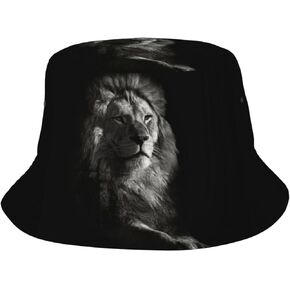 Lion Bucket Hat Men Fisherman Hat Cute Sun Hats Cool Caps Lion Hats for Women Men Outdoor