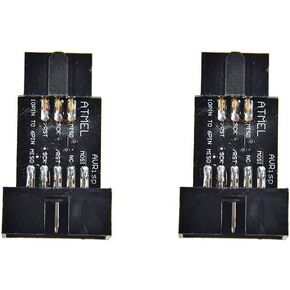 Comimark 2Pcs 10 Pin Convert to Standard 6 Pin Adapter Board F ATMEL AVRISP USBASP STK500