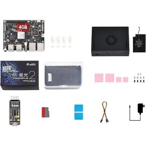 Waveshare VisionFive2 4GB Starter Box Kit, StarFive JH7110 Processor with Integrated 3D GPU, Base On Linux, 8GB RAM