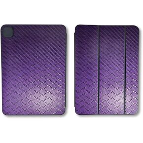 Carbon Fiber Skin Compatible with Apple Smart Folio for iPad Pro 11-inch (M4) 2024 - Purple Diamond Plate - 3M Vinyl Protective Decal Cover - Easy to Apply | Crafted in The USA by MightySkins