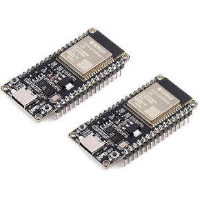 2PCS Waveshare ESP32-C6 Microcontroller, WiFi 6 Development Board, 160MHz Single-Core Processor, ESP32-C6-WROOM-1-N8 Module, Supports USB and UART Development with Pre-soldered Header