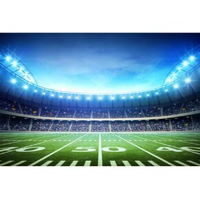 Football Field Backdrop 10x8ft Fabric Football Stadium Photography Backdrop Football Birthday Party Decor Sports Football Match Events Backdrop School Football Game Day Events Background