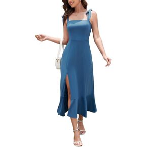 Aupuls Dresses for Women Adjustable Tie Dress Wedding Dress Modest Dresses for Women Birthday Dresses for Women 2024 Halloween Dresses Red Dresses for Women Sexy AUPG003 Fuchsia XL